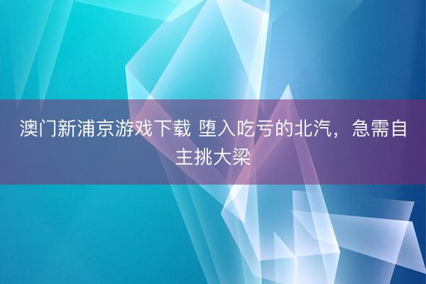 澳门新浦京游戏下载 堕入吃亏的北汽,急需自主挑大梁